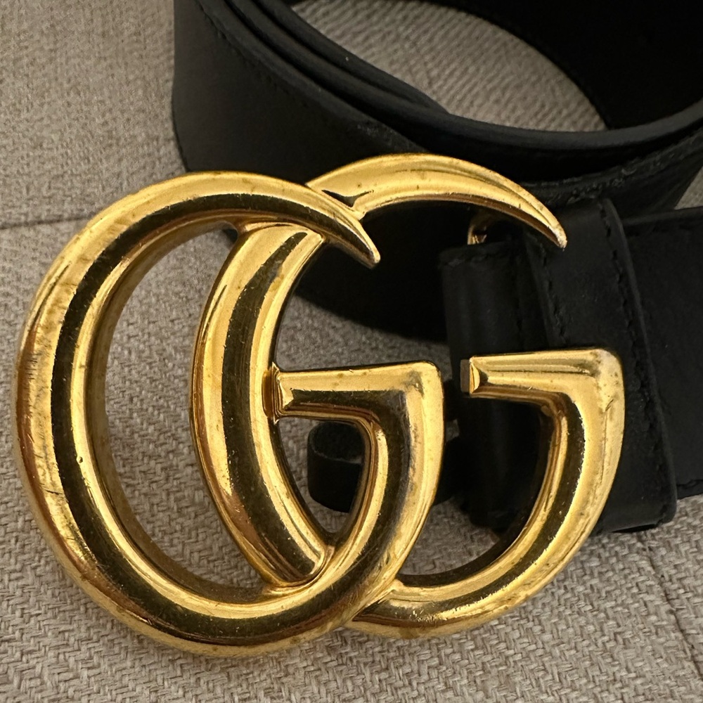 Gucci Calfskin Double G Belt